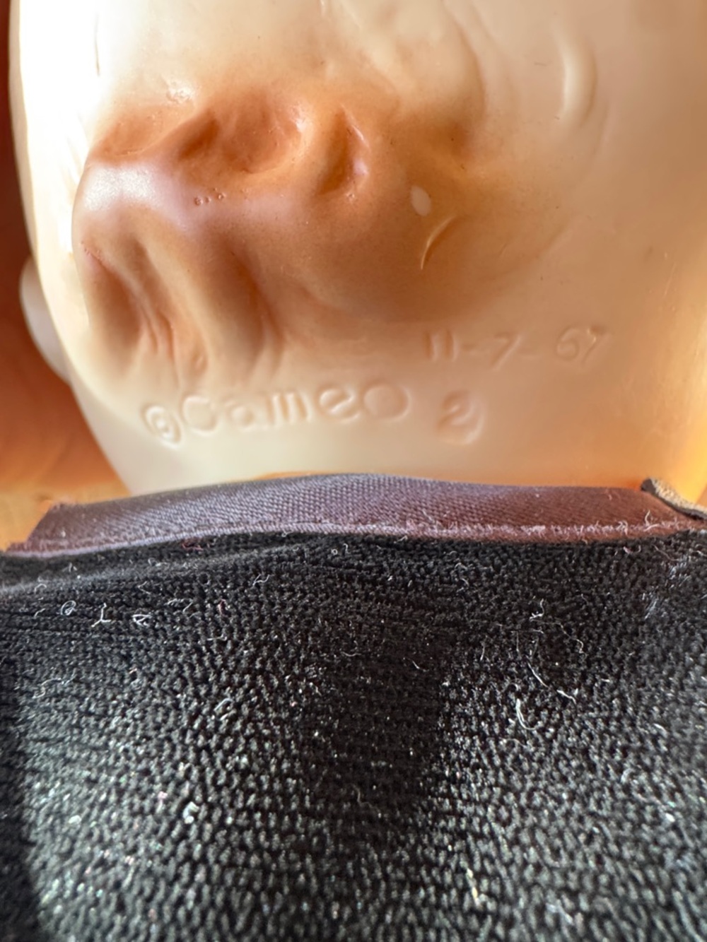 Vintage 1967 Kewpie Collectable Doll in Black,Gray and Cream Tuxedo Outfit, 16” - Picture 5 of 5
